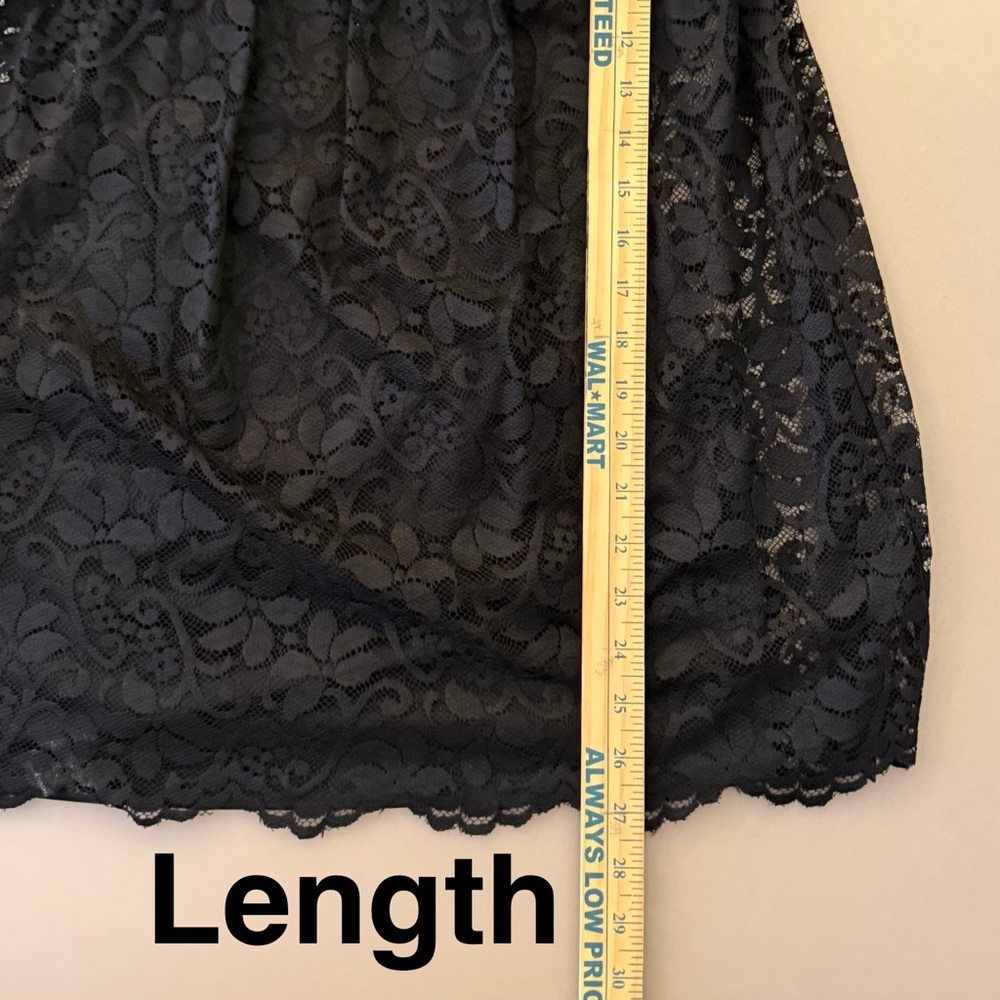 LOFT Elegant Black Lace Mini Dress - Picture 7 of 10